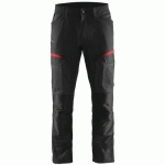 PANTALON DE TRAVAIL SERVICES STRETCH NOIR/ROUGE TAILLE 58C - BLAKLADER