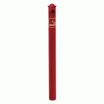 POTELET CENDRIER Ø 76 MM POMMEAU AGORA - ZINC ROUGE 3004 - PROCITY