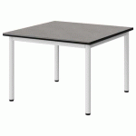 TABLE MALIBU 80X80CM T2 4P STRA BÉTON F186/NOIR BLC 9016