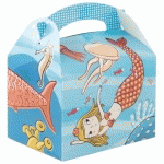 BOÎTE REPAS ENFANT MOTIF FOND DE LA MER 17X16X10 CM (VENDU PAR 300)
