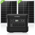 GENERATEUR ELECTRIQUE PORTABLE 1000 POWER STATION AVEC PANNEAU SOLAIRE 240W (2PCS 120W) KIT PANNEAU SOLAIRE POUR CAMPING CAR - ECO-WORTHY