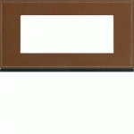 PLAQUE 5M E71 COFFEE LEATHER - APPAREILLAGE MURAL GALLERY HAGER WXP4905
