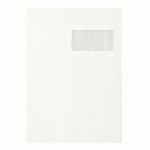 BRUNEAU - POCHETTE KRAFT BLANC RECYCLÉ 229 X 324 MM90 G AVEC FENÊTRE 50 X 100 MM - BOÎTE DE 250