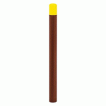 POTELET CARREFOUR ÉCOLE Ø76 MM - ASPECT CORTEN/JAUNE1021 - PROCITY