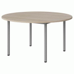 TABLE MALIBU Ø 120 T4 4P STRA ABS ACACIA/GRIS 9006