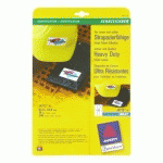 ETIQUETTE ULTRA RÉSISTANTE JET D'ENCRE 63,5 X 33,9 MM AVERY J4773-10 BLANCHE - POCHETTE DE 240