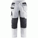 PANTALON DE TRAVAIL PEINTRE STRETCH BLANC/GRIS FONCÉ TAILLE 56C - BLAKLADER