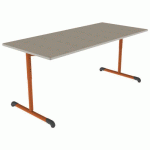 TABLE BANDANA 180X80 T3/T6 DL STR POLY ÉRABLE G. BEIG/PAPAYE - MOBIDECOR