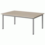 TABLE MALIBU 120X80 T1 4P STRA ABS ACACIA/GRIS 9006