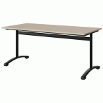 TABLE MALIBU 160X80 T5 DL ST ISOSON BEI 1460/BEIGE NOIR 9005