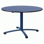 TABLE MALIBU Ø 120 T5 PC STRA BLEU U525/NOIR BLEU 5005