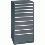 ARMOIRE NOIR 717X725X1450 AVEC 9 TIR. 200KG _ 13.106.060 - LISTA