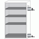 ARMOIRE SÉCURITÉ S-CLASSIC-90 S90.196.120 GRIS CLAIR