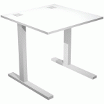 BUREAU DROIT VISUAL SANS VOILE DE FOND - 80 CM - BLANC - ARTARREDI