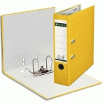 CLASSEUR A LEVIER LEITZ - 180 DEGRES - EN CARTON REMBORDE DE POLYPROPYLENE - DOS 8 CM - JAUNE