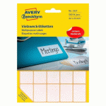 LOT DE 3 - ETIQUETTE MULTI-USAGE, 32 X 33 MM, BLANC