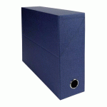 LOT DE 5 - BOÎTE DE CLASSEMENT EXACOMPTA CARTON DOS 9 CM BLEU FONCÉ