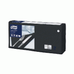 SERVIETTES DE TABLE EN PAPIER LUNCH TORK, COLORIS NOIR, LE COLIS DE 200, 477148