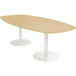TAB. CONF. ELGA PIED PLATINE 240X113CM PLT STRAT HÊTRE/BLANC - MBA
