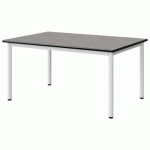 TABLE MALIBU 120X80 T3 4P STRA BÉTON F186/NOIR BLC 9016