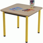 TABLE MATERNELLE RECTANGULAIRE 4 PIEDS TUBE LISE