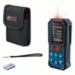 TÉLÉMÈTRE LASER 2X1,5V GLM 50-27 C PROFESSIONAL ROUGE + 2 PILES AA - BOSCH - 0601072T00