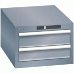 ARMOIRES À TIROIRS GRIS 411X572X283 AVEC 2 TIROIRS 75KG - LISTA