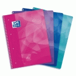 CAHIER SPIRALE LAGOON A4+ 160 PAGES 90G SEYÈS. COUVERTURE POLYPRO ASSORTIES - LOT DE 2