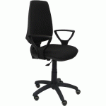 CHAISE ELCHE CP BRAS FIXE ROUE PARQUET - NOIR