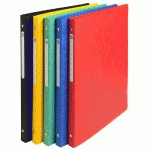 CLASSEUR 4 ANNEAUX 15MM CARTE LUSTRÉE - A4 - COULEURS ASSORTIES - LOT DE 20