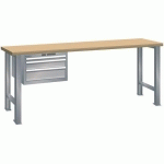 ÉTABLIS GRIS PIGEON 2000X700X890 CAP. 360KG ET 3 TIR. 75KG - LISTA