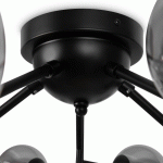 MAYTONI DALLAS PLAFONNIER À 20 LAMPES, HAUTEUR 25 CM, NOIR