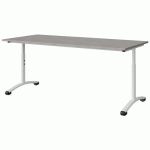 TABLE MALIBU 180X80 T3/T6 DL ST ABS BÉTON F186/BLC 9016