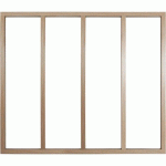 VERRIÈRE INTÉRIEURE 4 CARREAUX 130 X 123,2 CM BOIS KIT ATELIER
