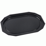 BARQUETTE JETABLE SOLIA CATERING NOIR BRILLANT 45 X 31 CM (VENDU PAR 50)