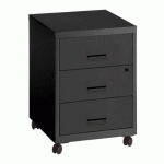 CAISSON MOBILE MÉTAL BUDGET 3 TIROIRS ANTHRACITE