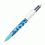LOT DE 2 - STYLO BILLE BIC 4 COULEURS VELOURS RÉTRACTABLE POINTE 1 MM - ÉCRITURE MOYENNE