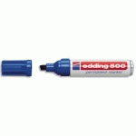 MARQUEUR EDDING 500 PERMANENT- CORPS ALUMINIUM- POINTE BISEAUTEE - COLORIS BLEU