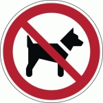 PANNEAU:INTERDIT AUX CHIENS 400 MM - BRADY