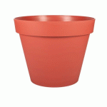 POT ROND ORANGE TERRE BATTUE - DIAMÈTRE 60 CM - 76 LITRES - TOSCANE 13614 EDA PLASTIQUES