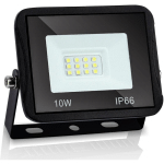 PROJECTEURS LED À L'EXTÉRIEUR SPOT ÉCLAIRAGE DE SÉCURITÉ EXTÉRIEURS ÉTANCHES IP66 POUR JARDIN GARAGE 10W BLANC FROID - NOIR - SWANEW