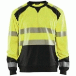 SWEAT HAUTE-VISIBILITÉ JAUNE FLUORESCENT/NOIR TAILLE XS - BLAKLADER