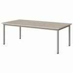 TABLE MALIBU 160X80 T2 4P STRA ABS ACACIA/GRIS 9006
