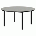 TABLE MALIBU Ø120 T3 4P STRA ISOSON GRIS 1400/NOIR NOIR 9005