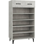 VIDAXL - ARMOIRE À CHAUSSURES GRIS BÉTON 60X35X105 CM BOIS D'INGÉNIERIE