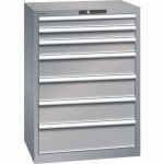 ARMOIRE GRIS PIGEON 717X572X1000 AVEC 7 TIR. 75KG - LISTA