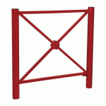 BARRIÈRE PROVINCE ROSACE 1.07 M INOX BROSSÉ ZINC ROUGE 3004 - PROCITY