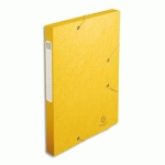 BOITE DE CLASSEMENT CARTOBOX - DOS 3 CM - CARTE LUSTREE 5/10E - JAUNE - LOT DE 25