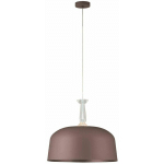 LAMPE SUSPENDUE MONTE FUERTE STEEL TAUPE / CRYSTAL CLEAR E27 3X10W H: 110CM Ø48 CM DIMMABLE