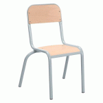 LOT DE 2 - CHAISE SCOLAIRE LUDO - TAILLE 4 - CP/CE1 - GRIS
